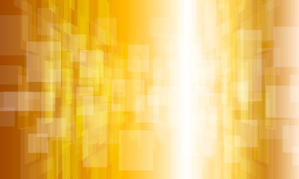 Gold and yellow rectangular vector abstract background with gradient illustration for use for template, slide, zoom call, video call, banner, cover, poster, wallpaper, digital presentations, slideshows, Powerpoint, websites, videos, design with space for text, and general backgrounds for designs.