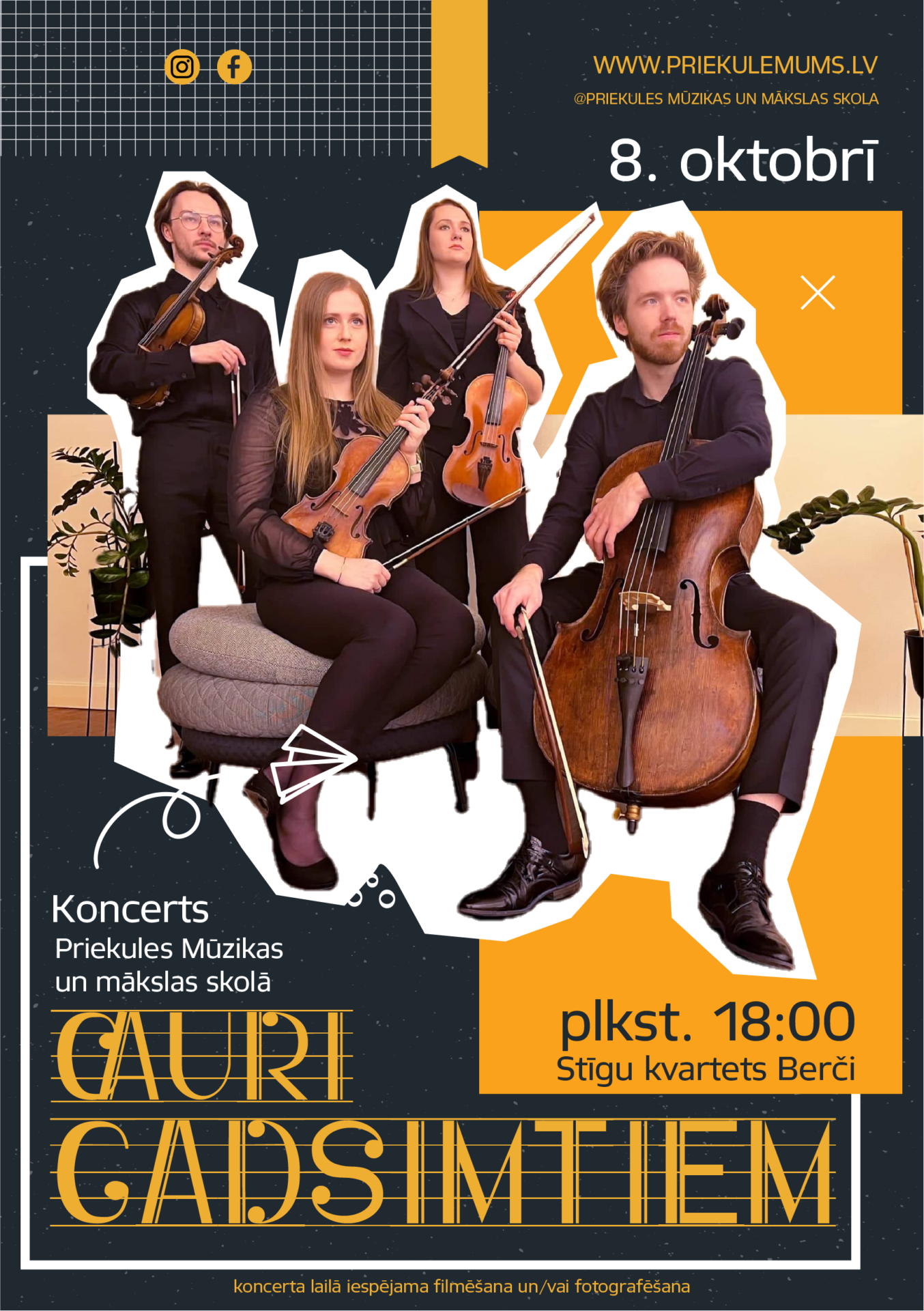 stīgu kvarteta afiša