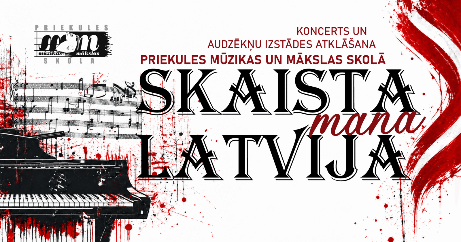 Koncerts un audzēkņu izstādes atklāšana “Skaista mana Latvija”